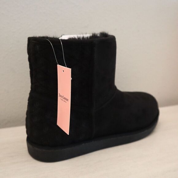 Juicy Couture B3262SW Women's Sz 10 Black Micro Suede JC-Kave Winter Ankle Boots - Picture 6 of 16